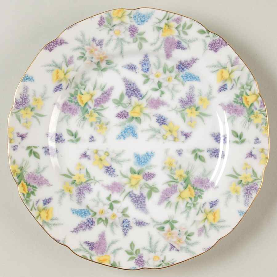 Lilac Chintz Salad Plate by Lefton-1
