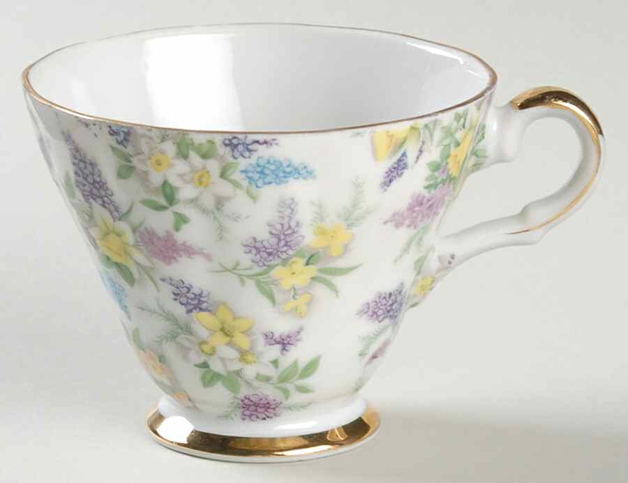 Lilac Chintz Footed Cup by Lefton-1