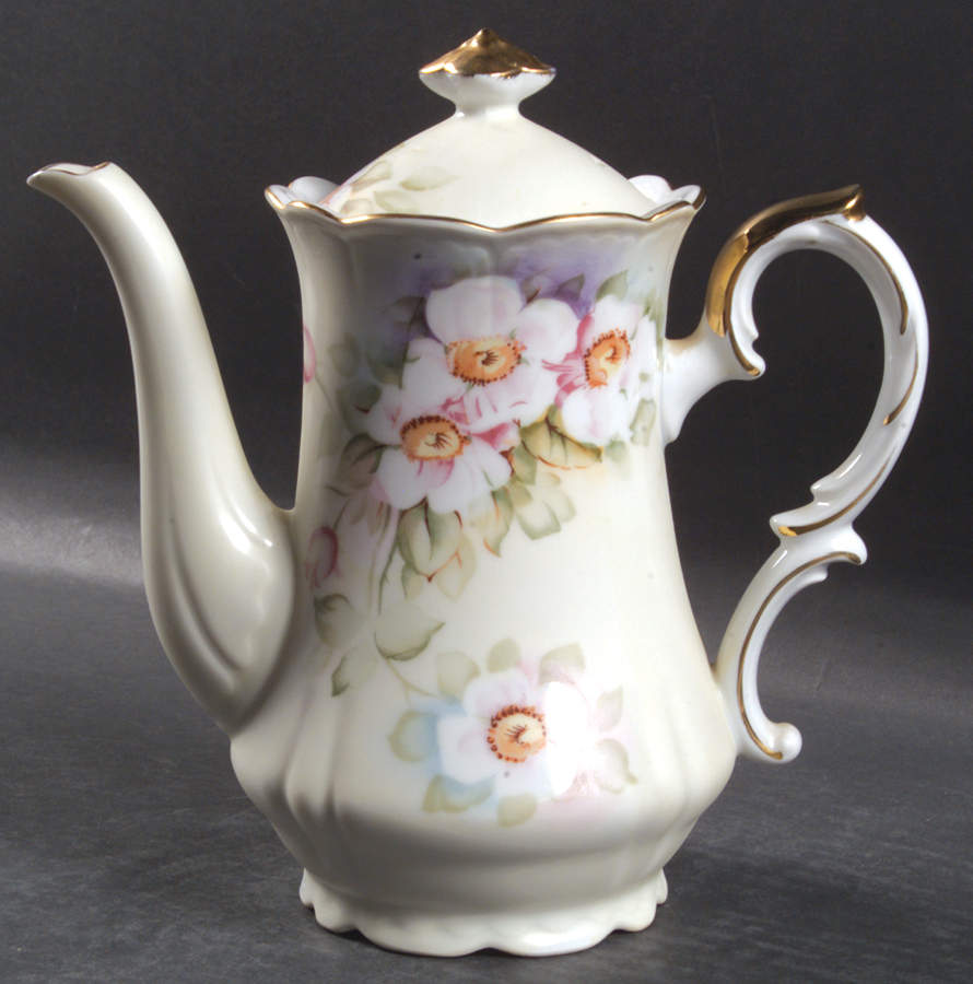 Magnolia Coffee Pot & Lid by Lefton-1