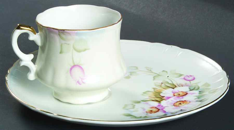 Magnolia Snack Plate & Cup Set by Lefton-1