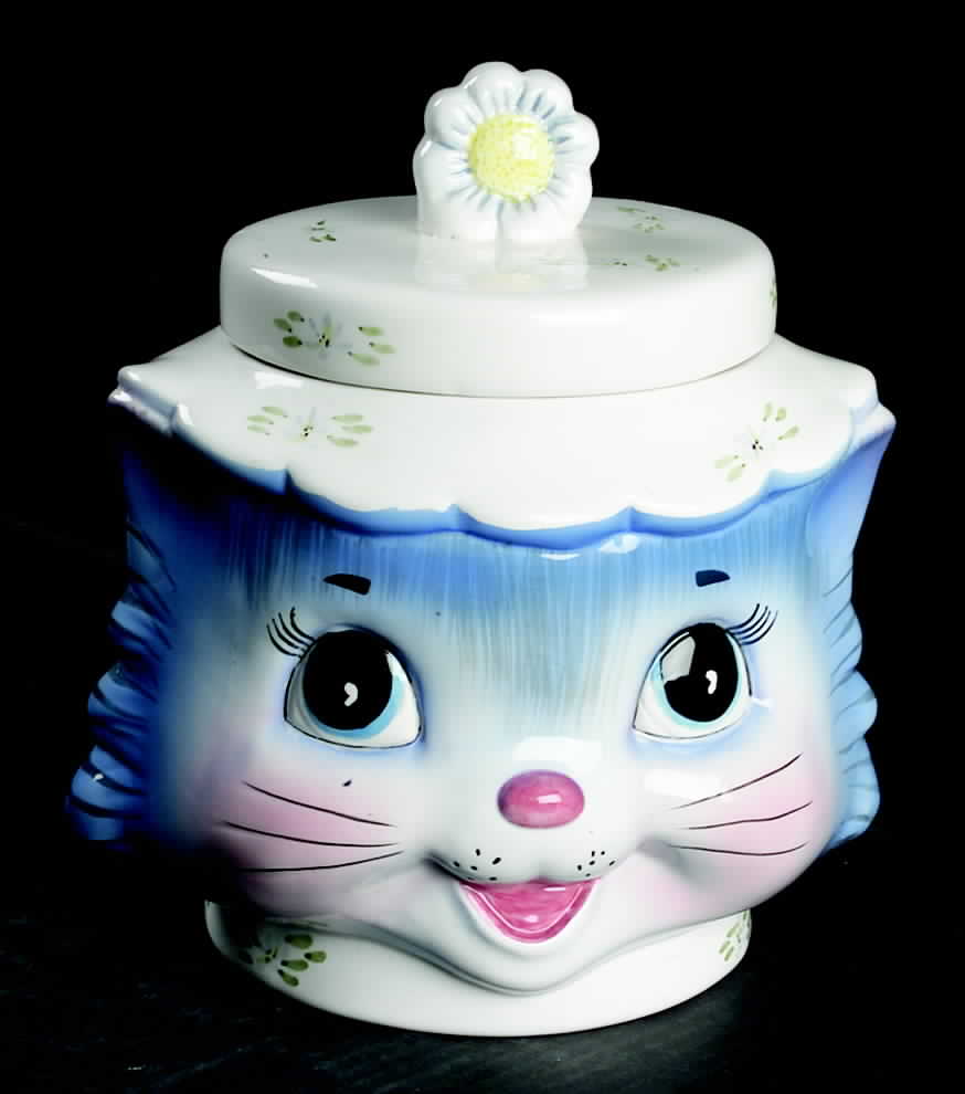 Miss Priss Cookie Jar & Lid by Lefton-1