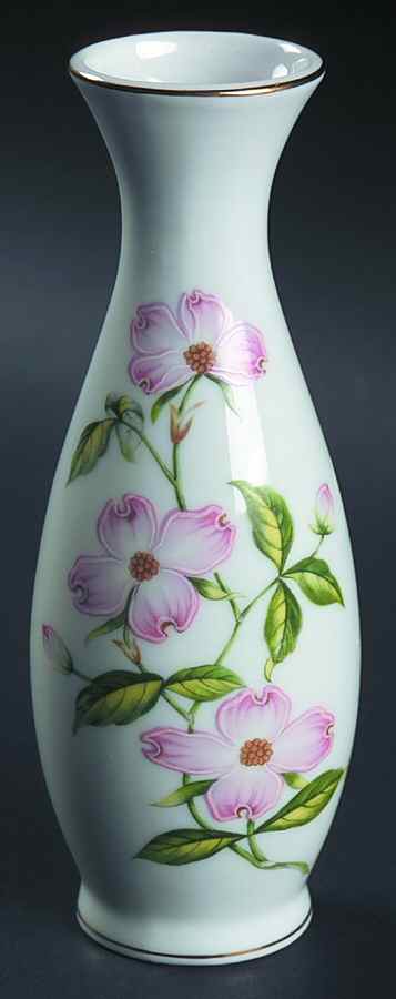Pink Dogwood 6" Bud Vase by Lefton-1