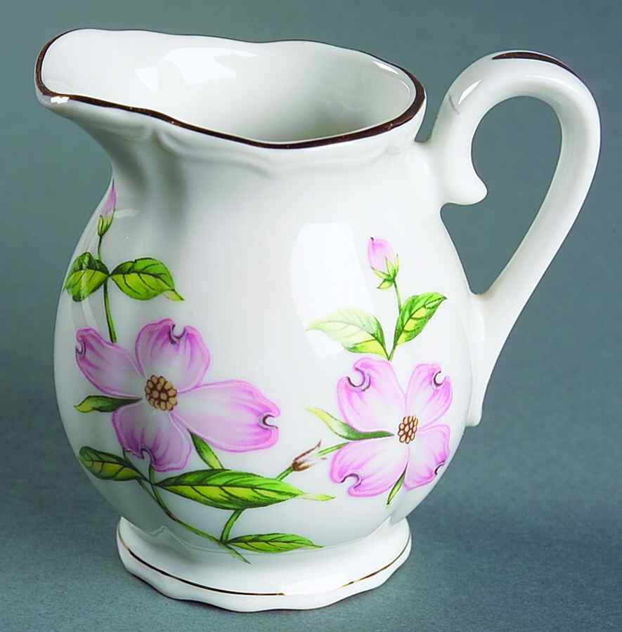 Pink Dogwood Creamer by Lefton-1