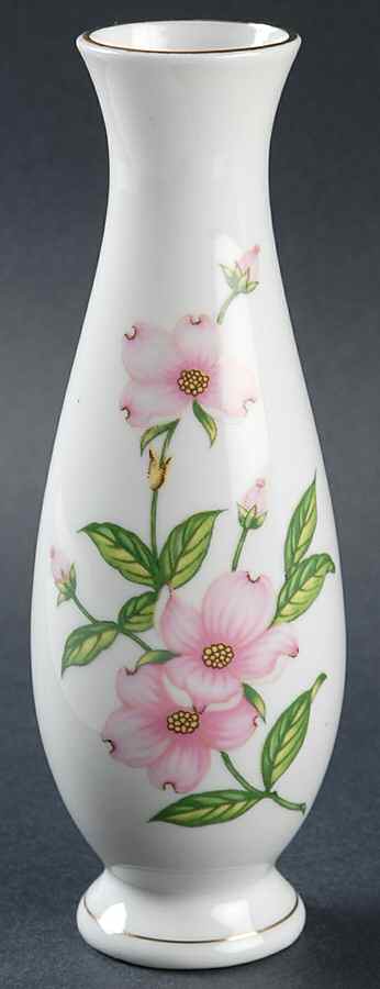 Pink Dogwood 7" Bud Vase by Lefton-1