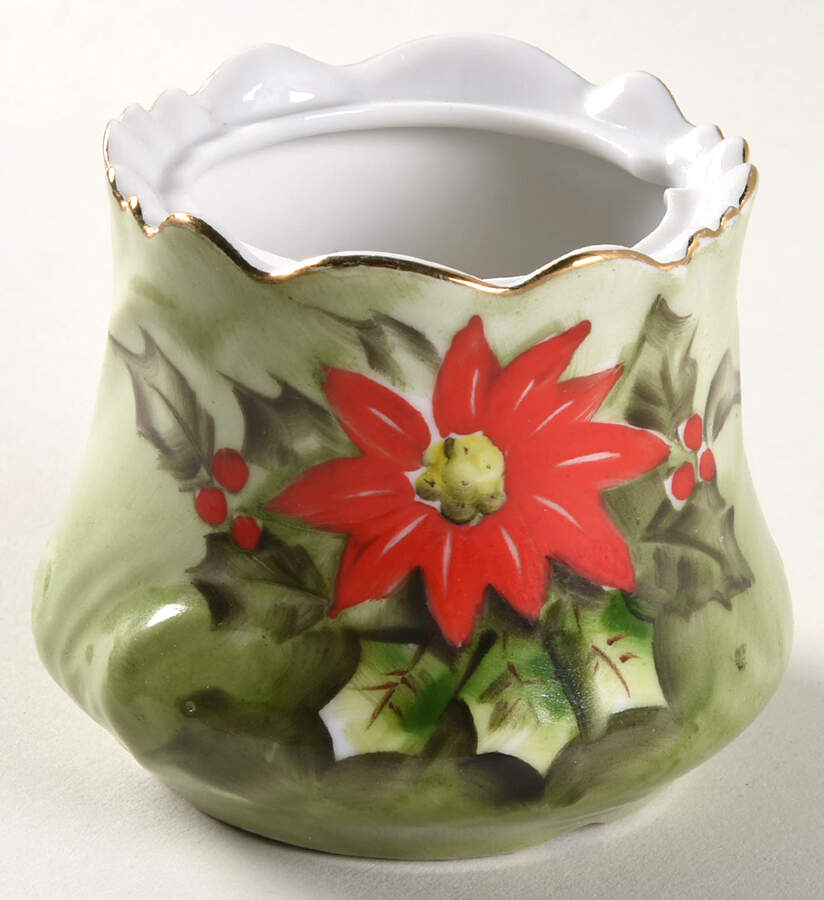 Poinsettia Jam/Jelly No Lid by Lefton-1
