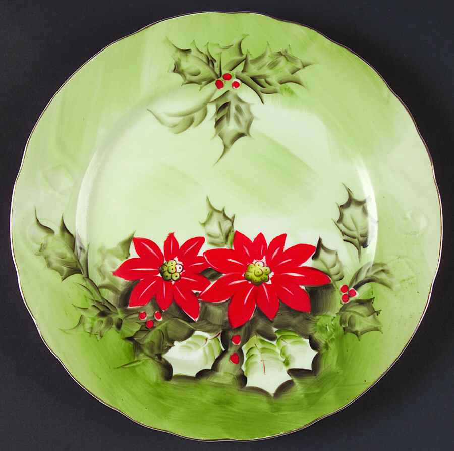 Poinsettia Luncheon Plate by Lefton-1
