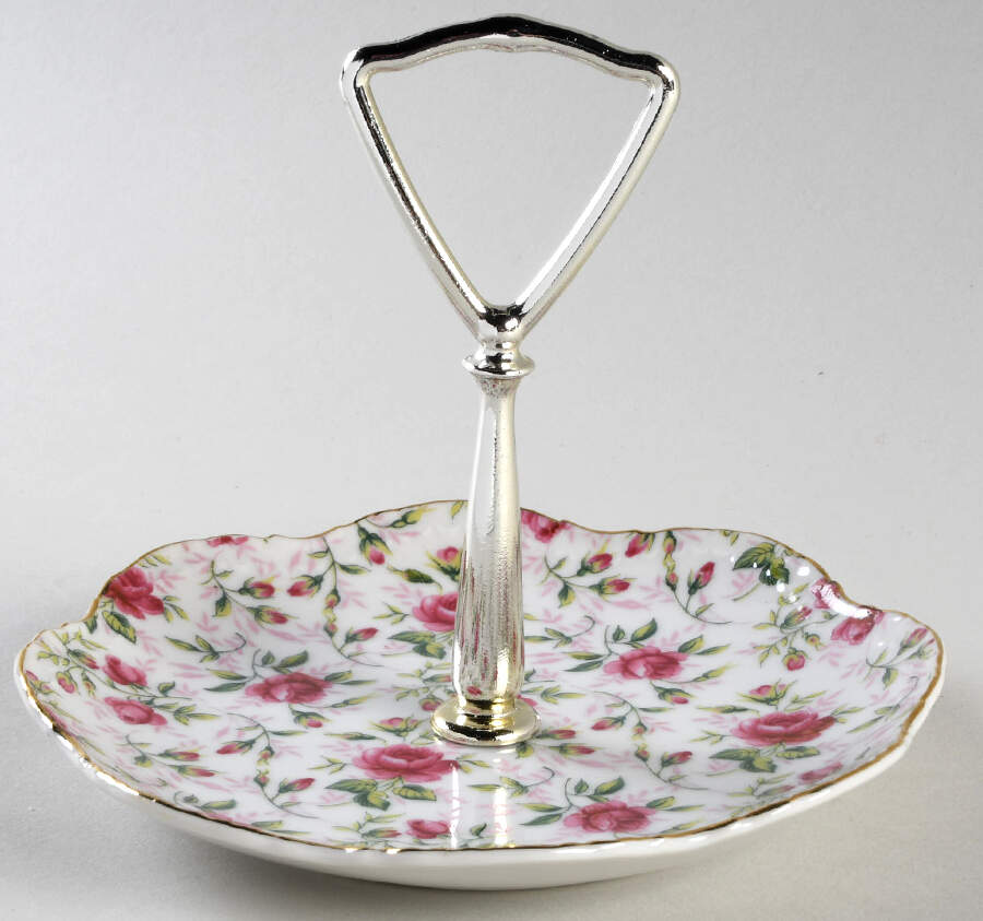 Rose Chintz Open Candy Dish by Lefton-1