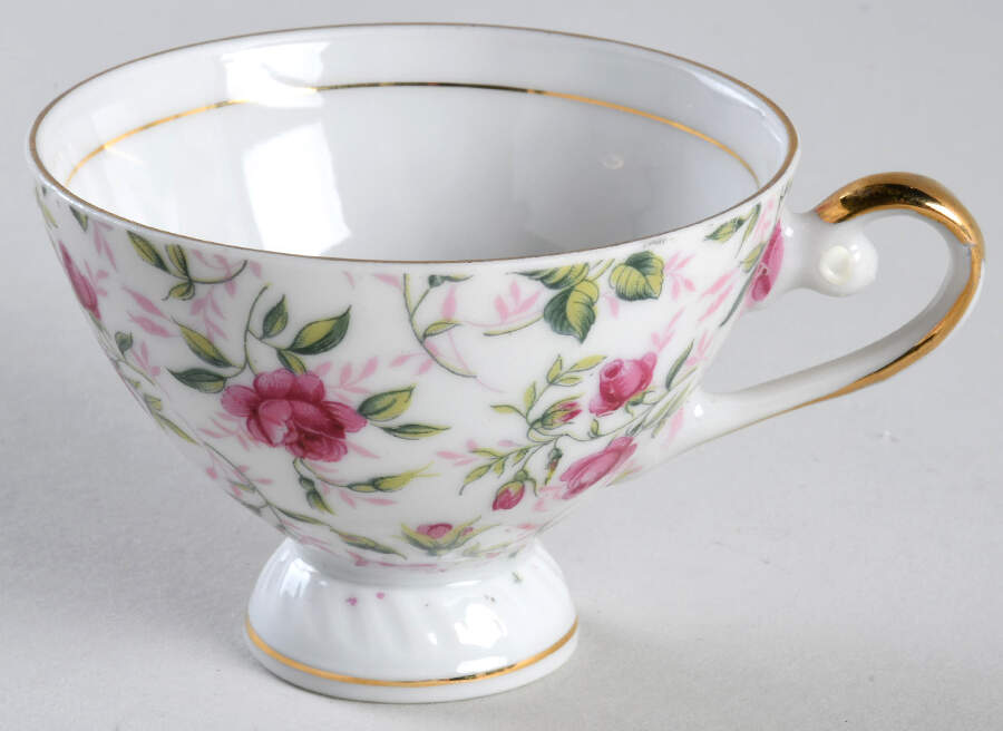 Rose Chintz Footed Demitasse Cup by Lefton-1
