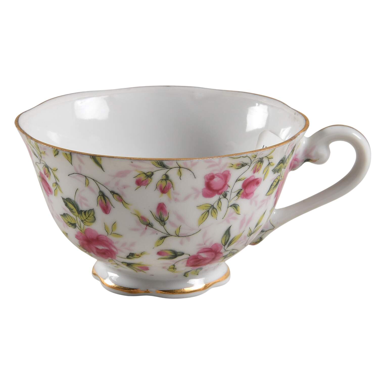Rose Chintz Snack Cup by Lefton-1