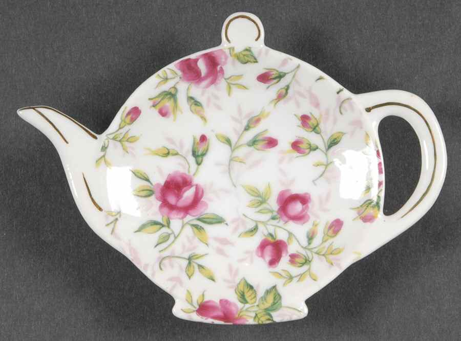 Rose Chintz Tea Bag Holder by Lefton-1