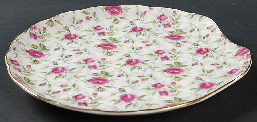Rose Chintz Snack Plate by Lefton-1