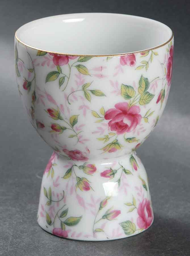 Rose Chintz Double Egg Cup by Lefton-1