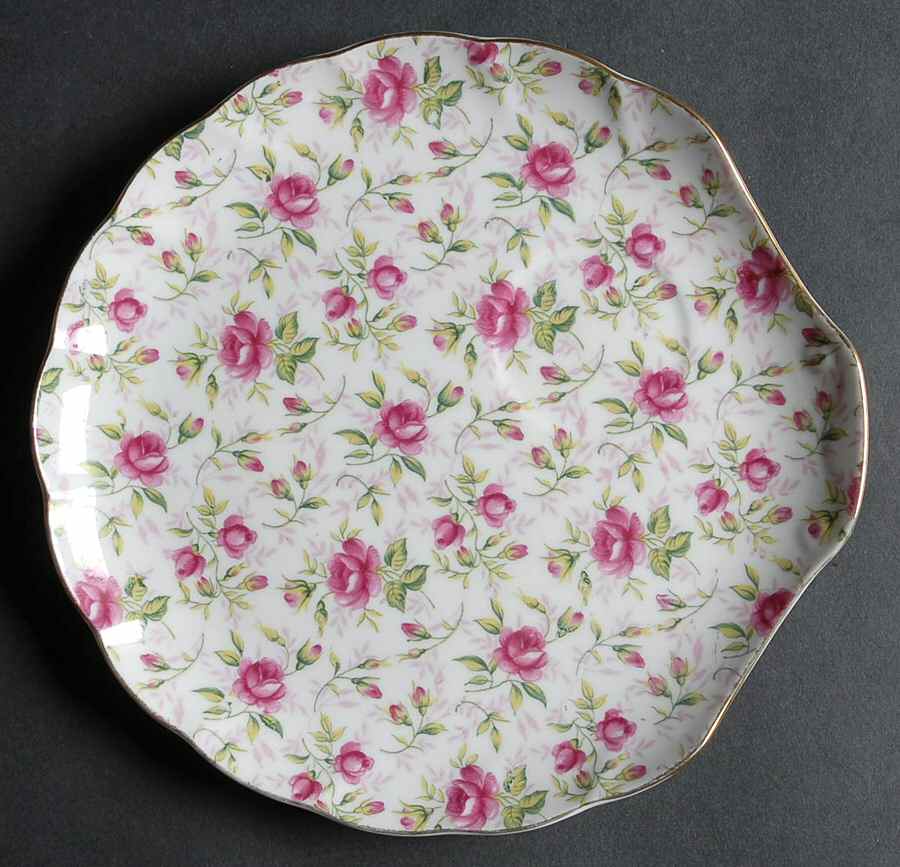 Rose Chintz Snack Plate by Lefton-1