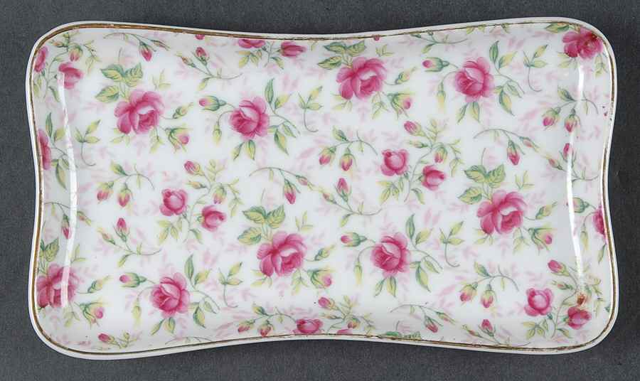 Rose Chintz Tray for Mini Creamer & Open Sugar by Lefton-1