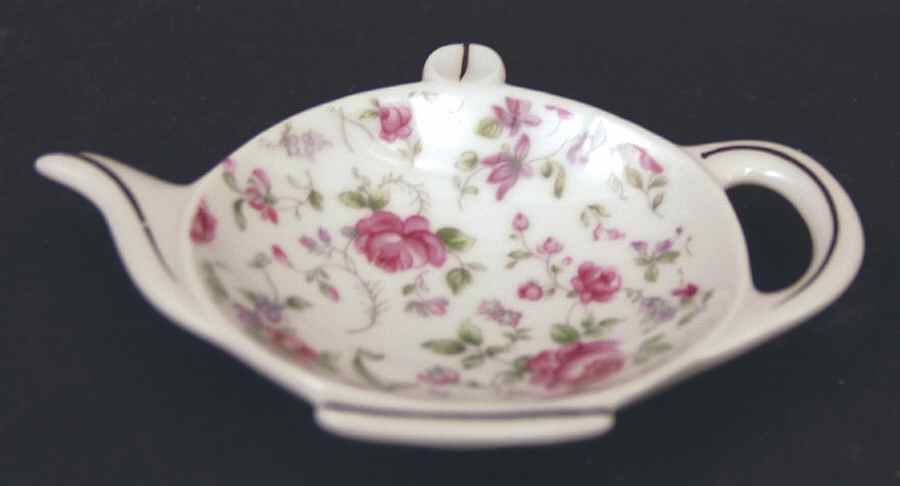 Rose Chintz Tea Bag Holder by Lefton-1
