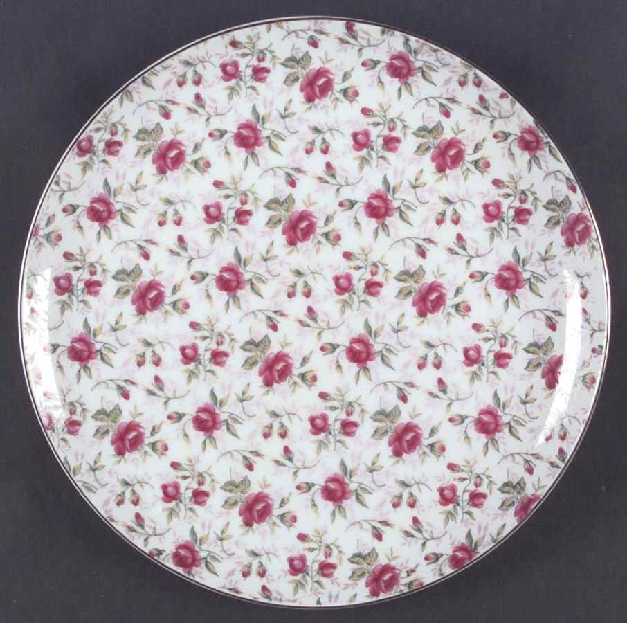 Rose Chintz Dinner Plate by Lefton-1
