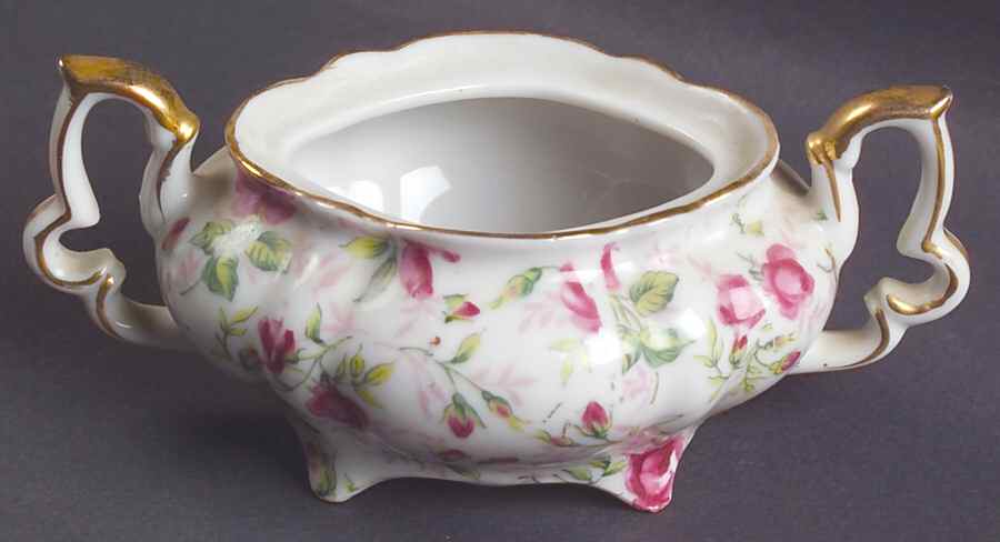 Rose Chintz Mini Sugar Bowl No Lid by Lefton-1