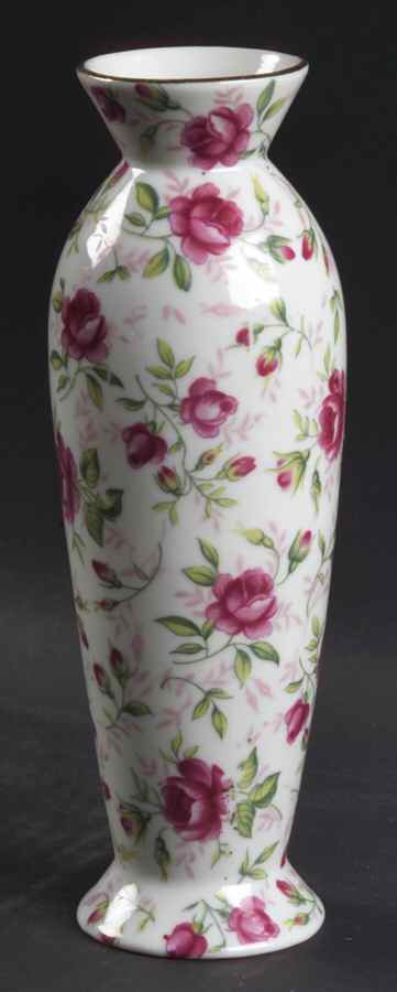 Rose Chintz 6" Bud Vase by Lefton-1