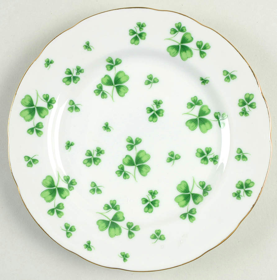 Shamrock St Patrick Dessert/Pie Plate by Lefton-1
