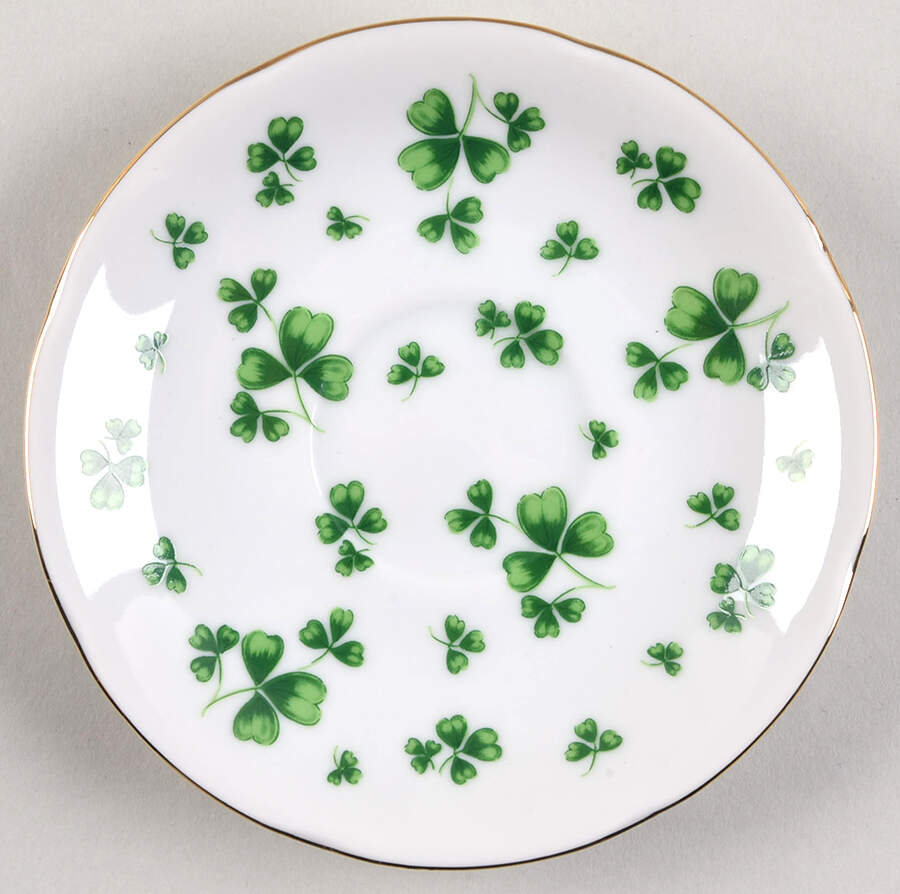 Shamrock St Patrick Saucer by Lefton-1