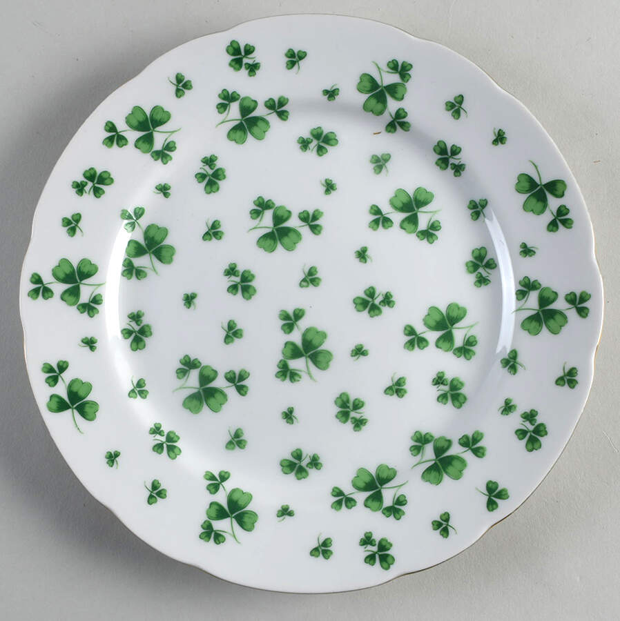 Shamrock St Patrick Dinner Plate by Lefton-1