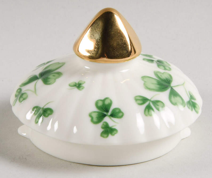 Shamrock St Patrick Lid for Musical Teapot by Lefton-1