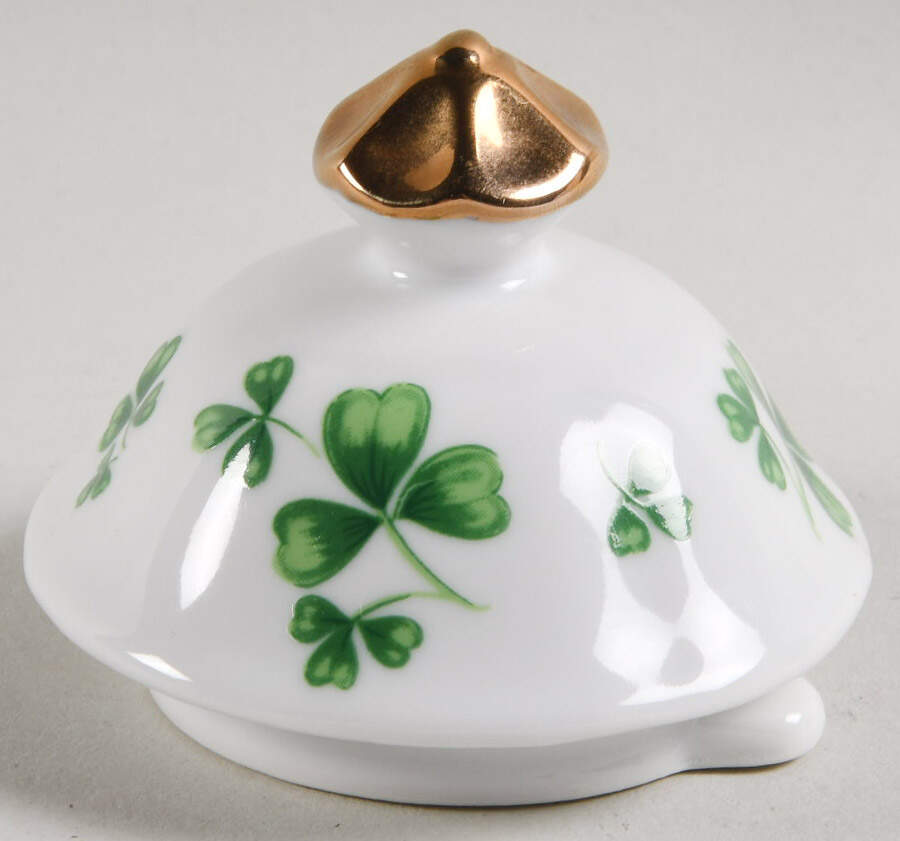 Shamrock St Patrick Lid for Musical Teapot by Lefton-1