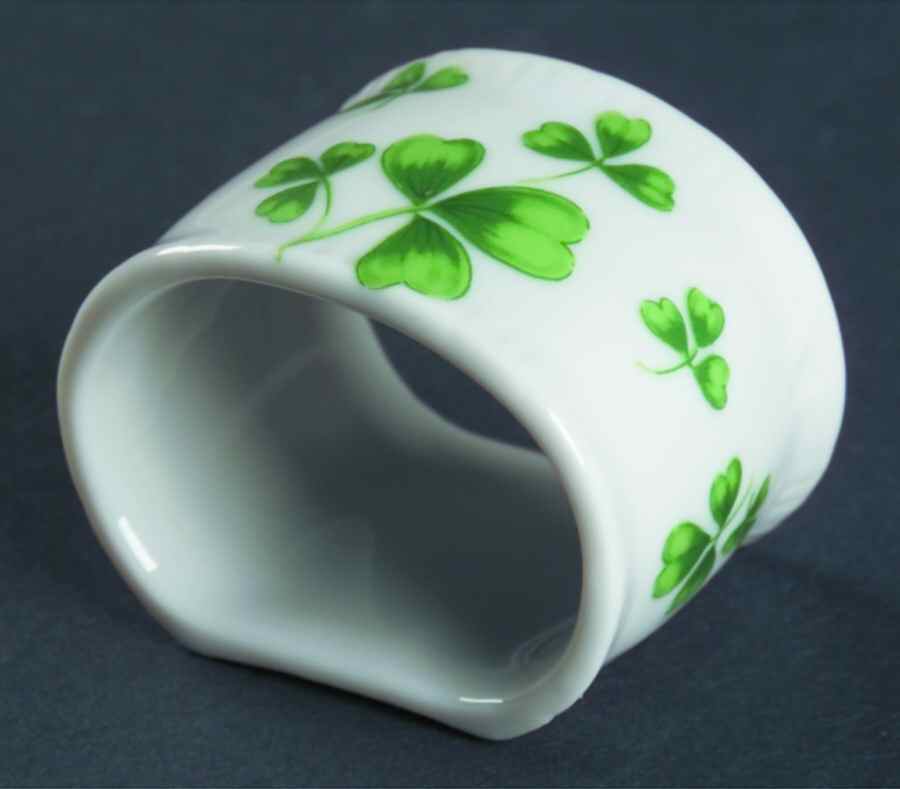 Shamrock St Patrick Napkin Ring by Lefton-1