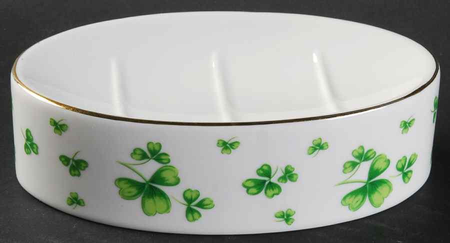 Shamrock St Patrick Soap Dish by Lefton-1