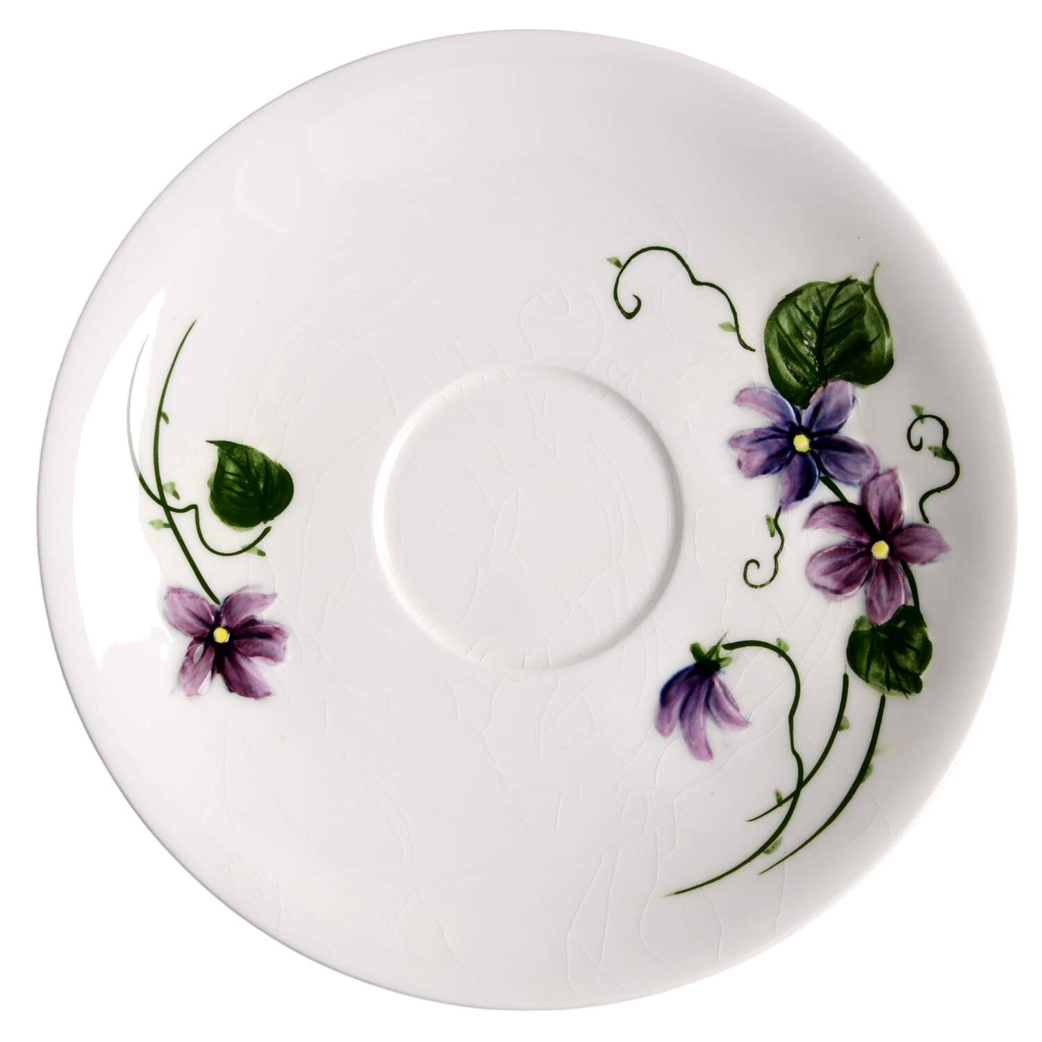 Sweet Violets Saucer for Flat Cup by Lefton-1