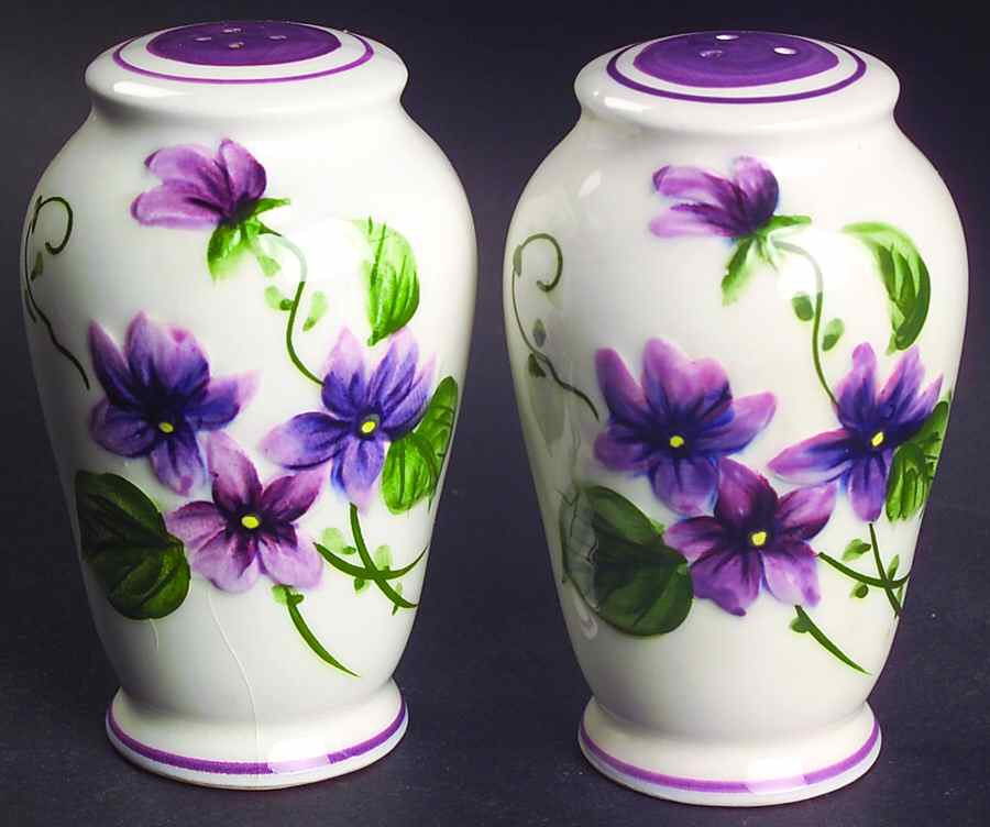 Sweet Violets Salt & Pepper Set by Lefton-1