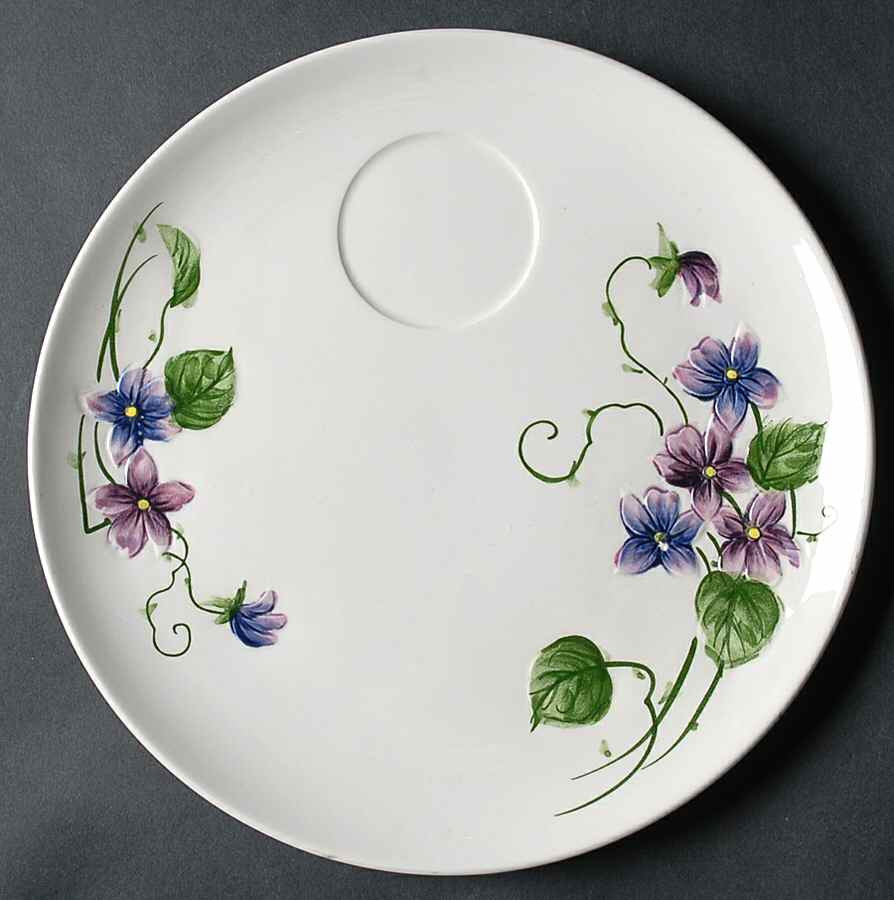 Sweet Violets Snack Plate by Lefton-1