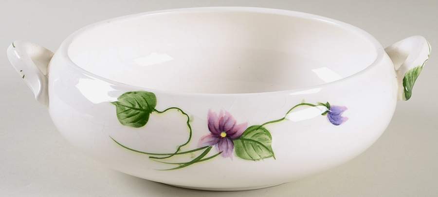 Sweet Violets Round Vegetable No Lid by Lefton-1