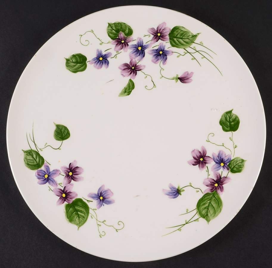 Sweet Violets Cake Plate by Lefton-1