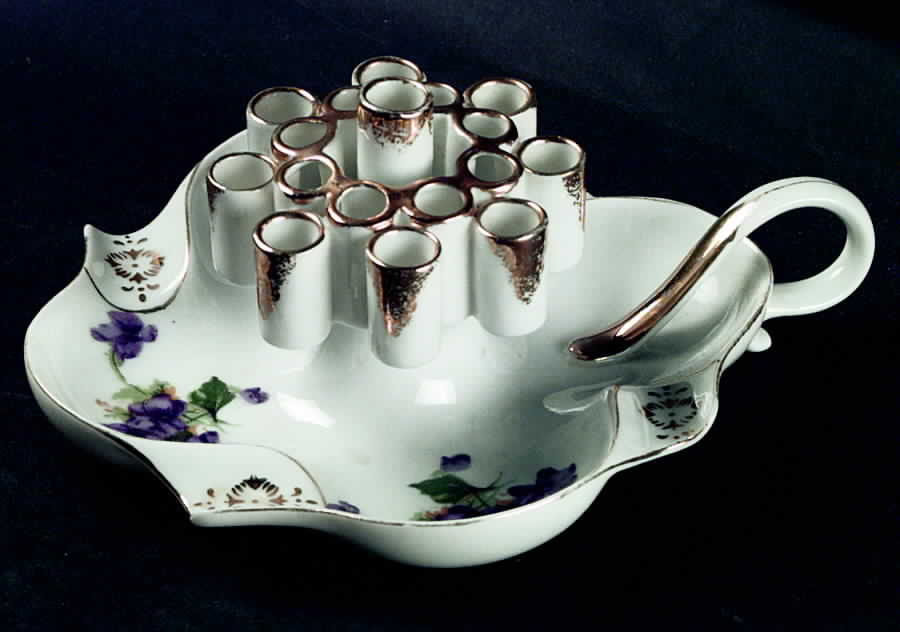 Sweet Violets Cigarette Holder Ashtray by Lefton-1