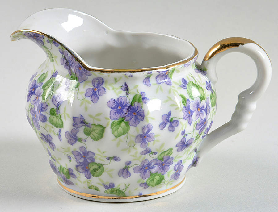 Violet Chintz Creamer by Lefton-1