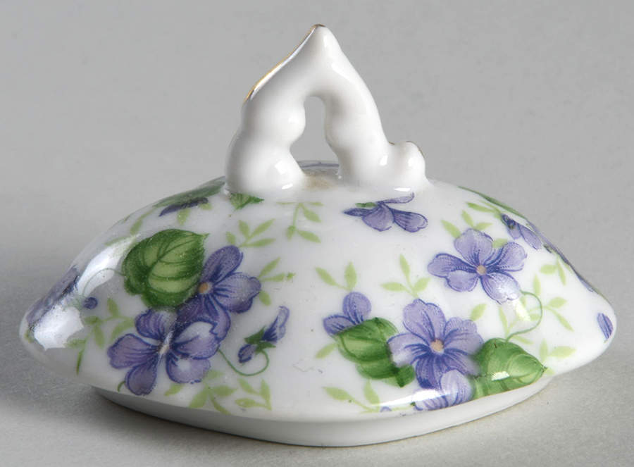 Violet Chintz Lid for Sugar Bowl by Lefton-1