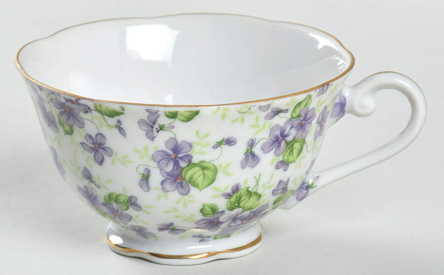 Violet Chintz Snack Cup by Lefton-1