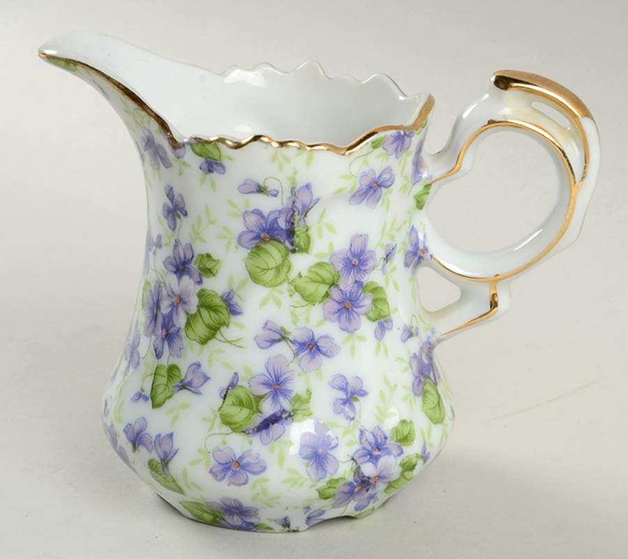 Violet Chintz Creamer by Lefton-1