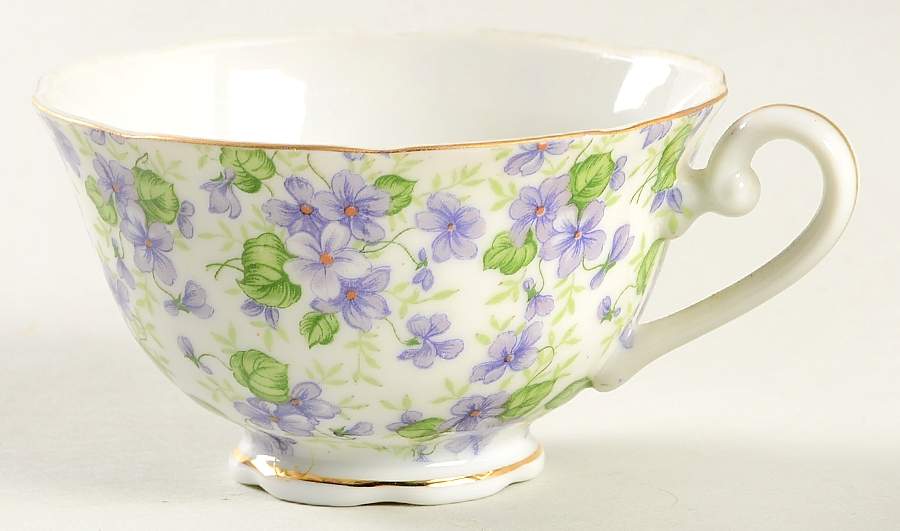 Violet Chintz Footed Cup by Lefton-1