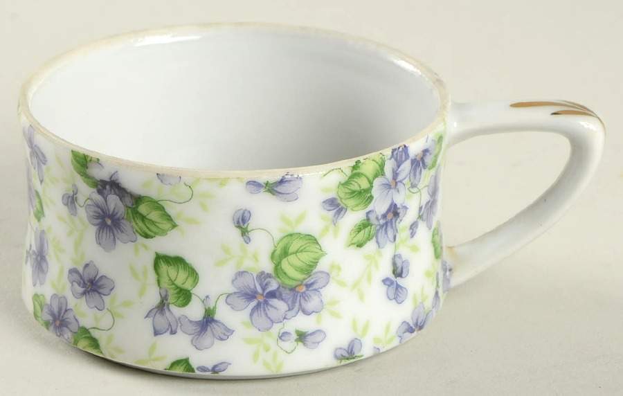 Violet Chintz Stacking Mini Open Sugar Bowl by Lefton-1