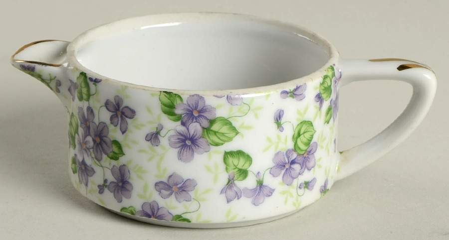 Violet Chintz Stacking Mini Creamer by Lefton-1