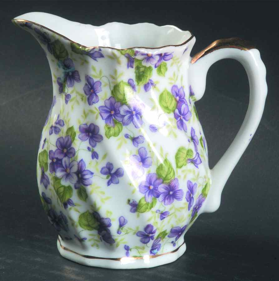 Violet Chintz Creamer by Lefton-1