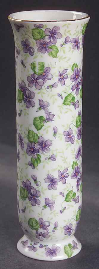 Violet Chintz 6" Bud Vase by Lefton-1