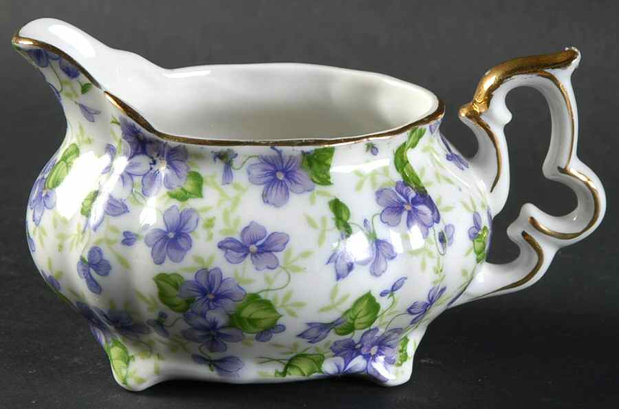 Violet Chintz Mini Creamer by Lefton-1