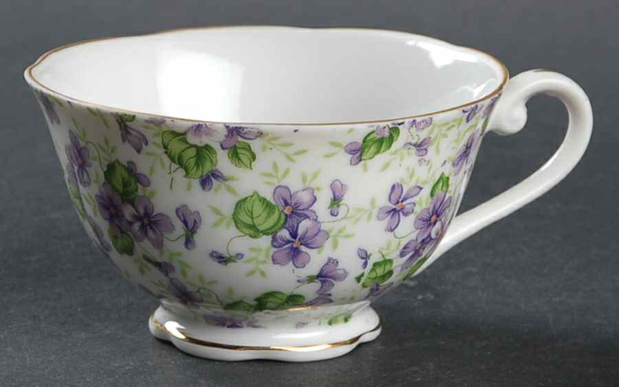 Violet Chintz Snack Cup by Lefton-1