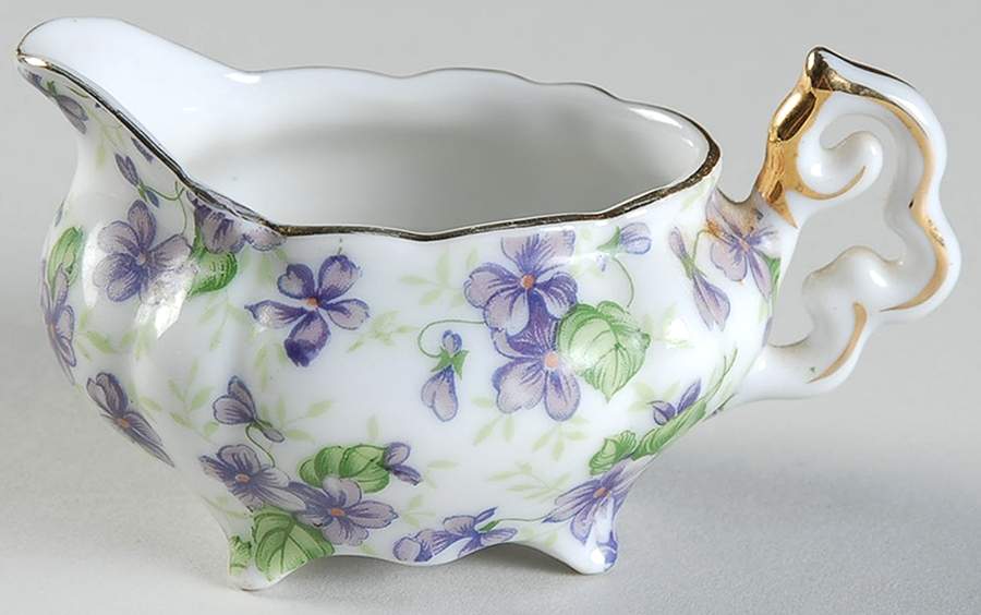 Violet Chintz Individual Creamer by Lefton-1