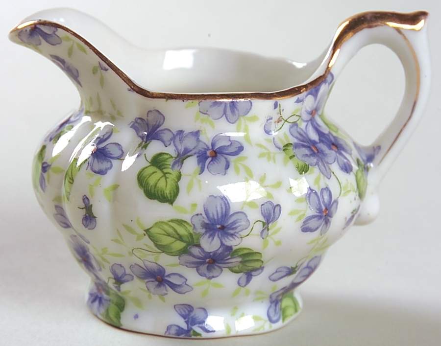 Violet Chintz Individual Creamer by Lefton-1