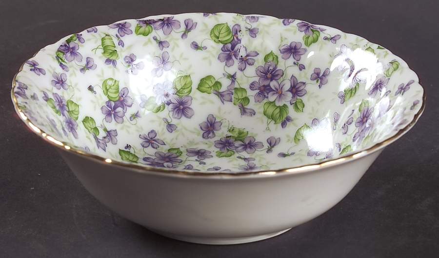 Violet Chintz Coupe Cereal Bowl by Lefton-1