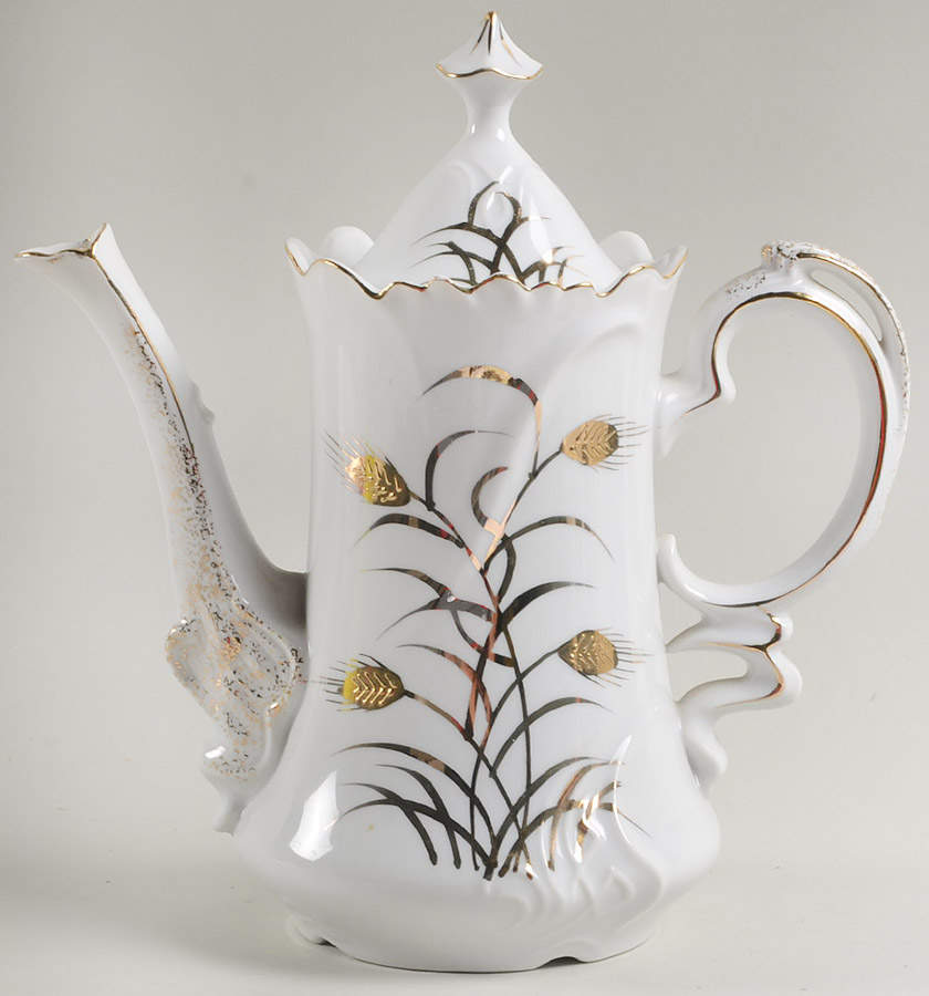 Wheat Coffee Pot & Lid by Lefton-1